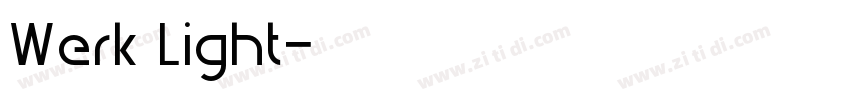 Werk Light字体转换